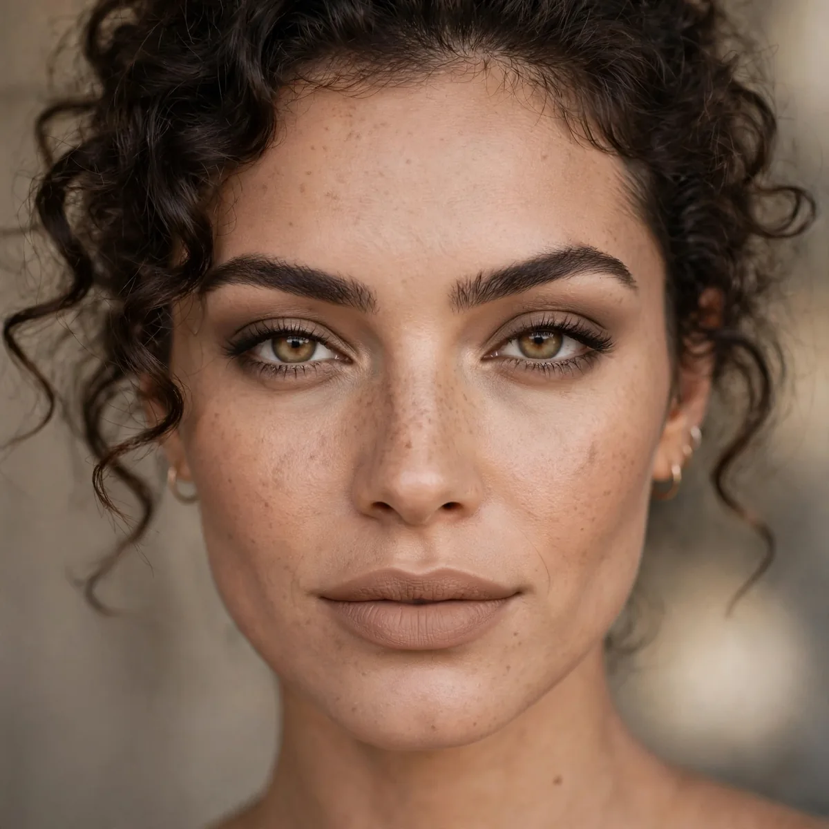 Confident matte makeup look