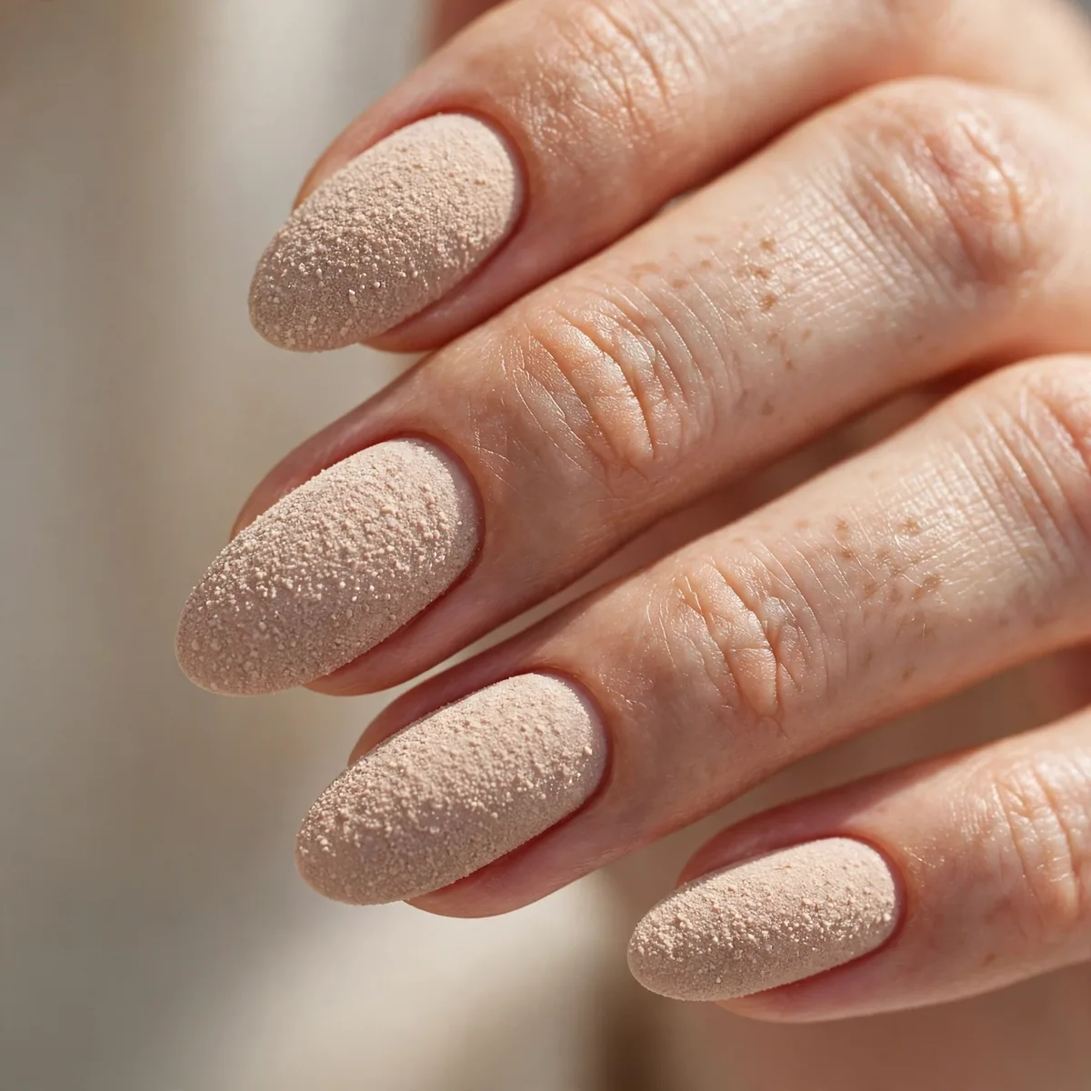 Textured matte sand nails