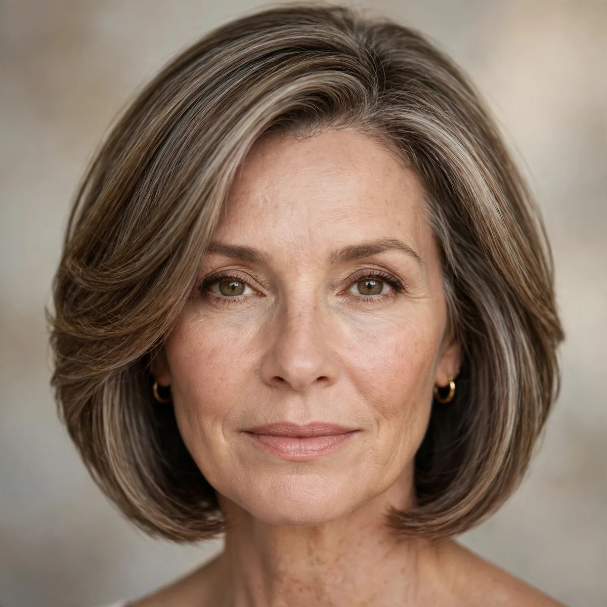 Polished layered lob on mature woman