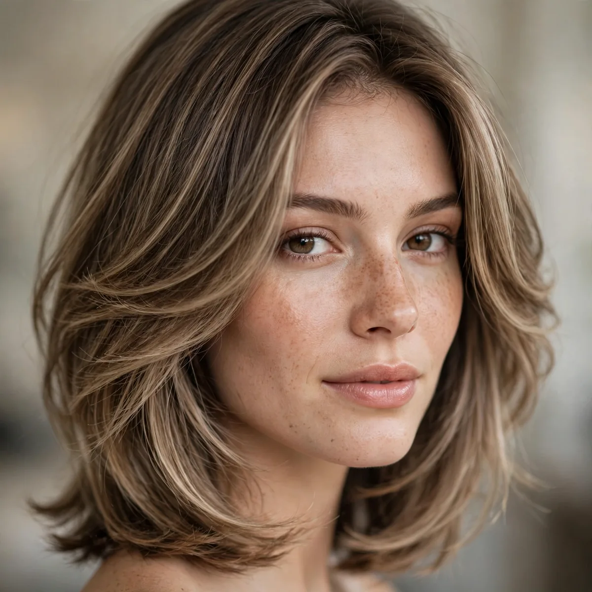 Soft graduated layered haircut