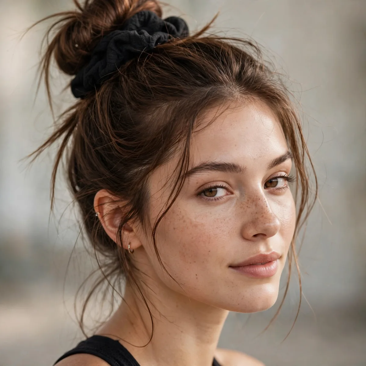Secure messy bun for workouts