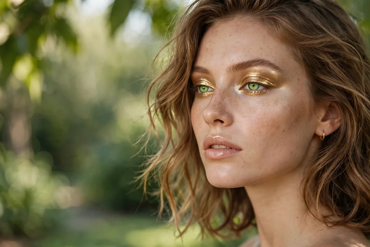 20 Metallic Makeup Ideas for Green Eyes That Make Them Glow