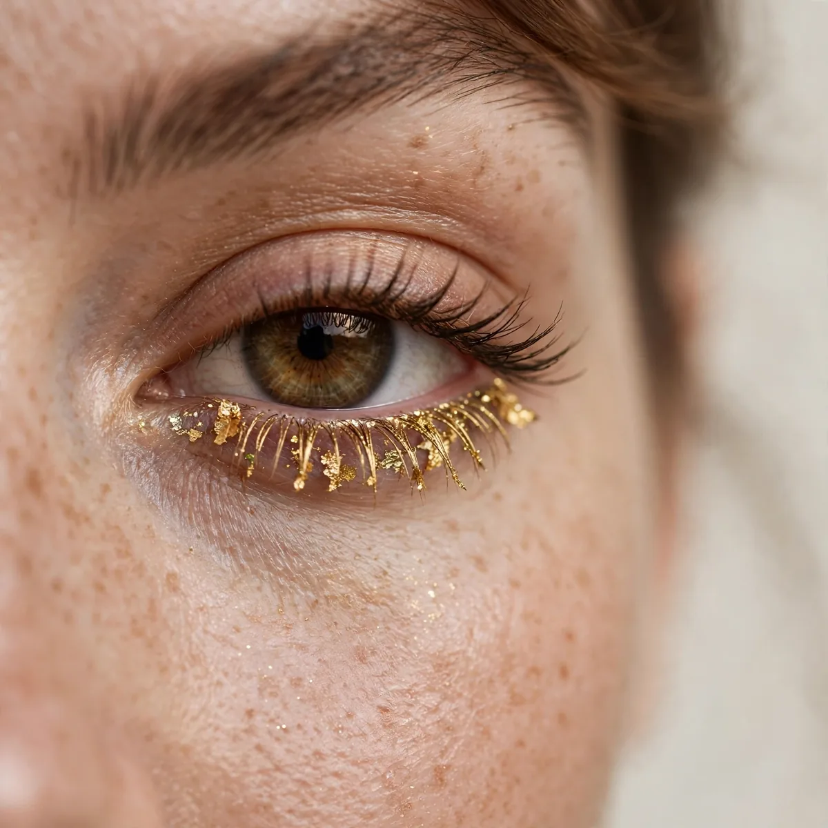 Gold lower lash holiday detail