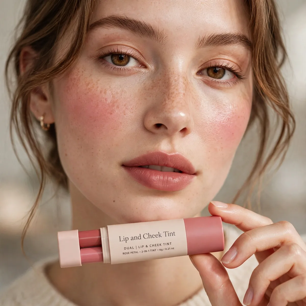Dual lip and cheek tint