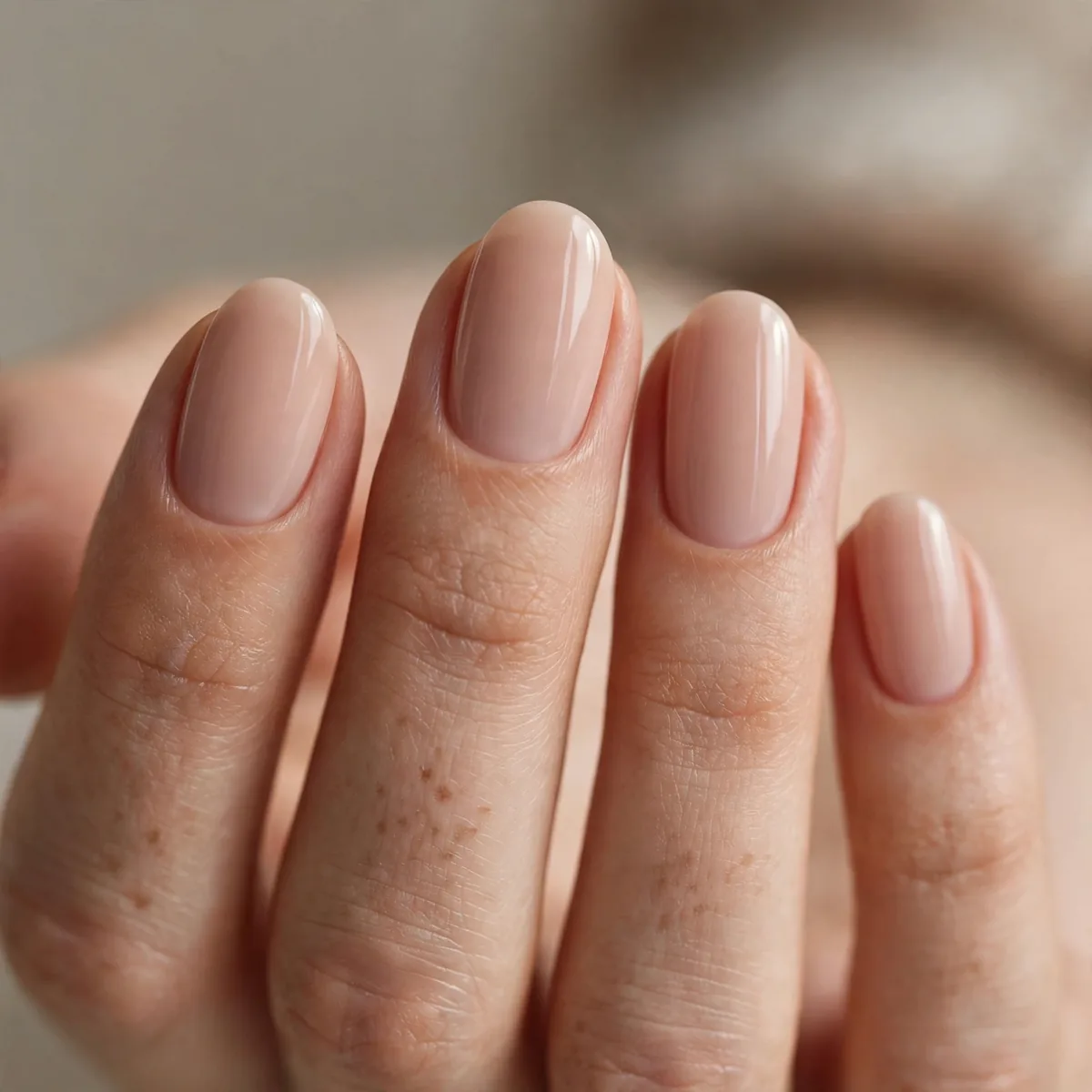Perfect nude minimalist manicure