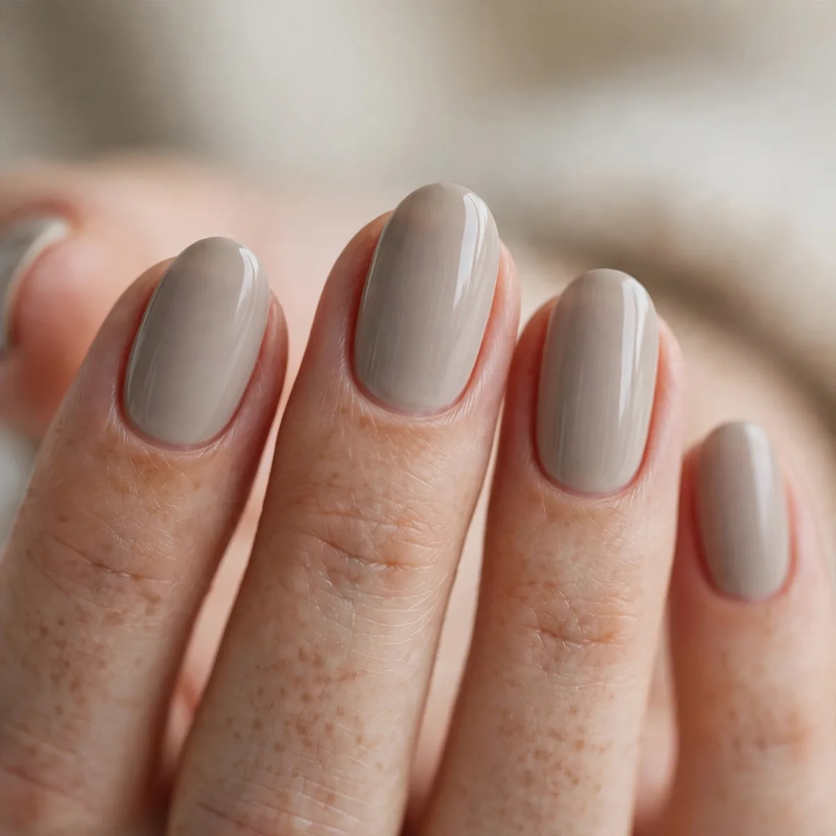 Greige minimalist nail polish