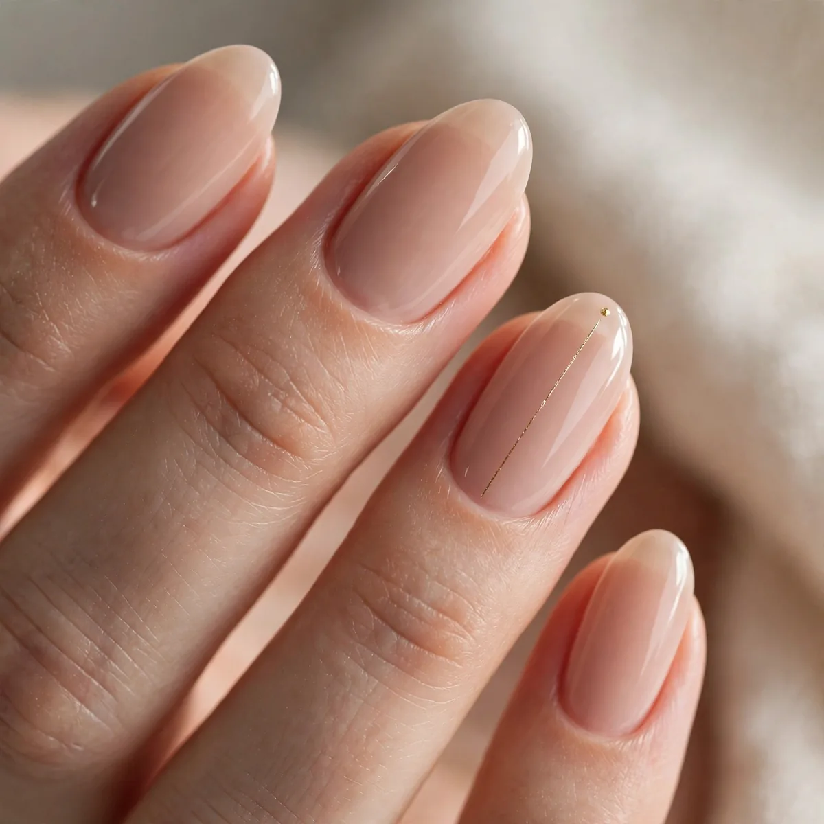 Single accent nail minimalist design