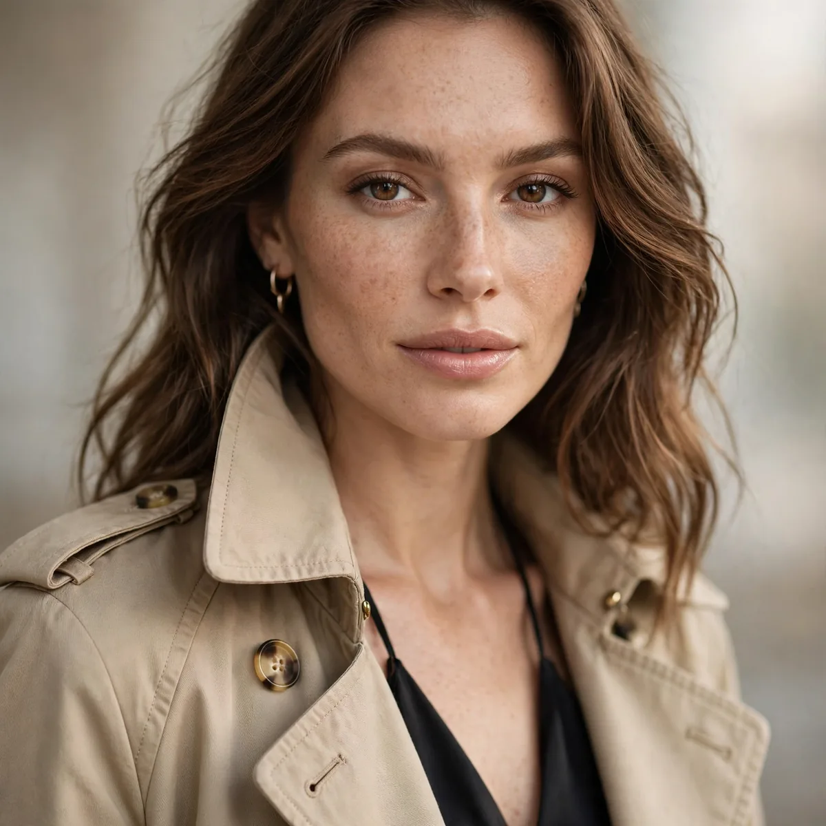 Classic beige trench coat