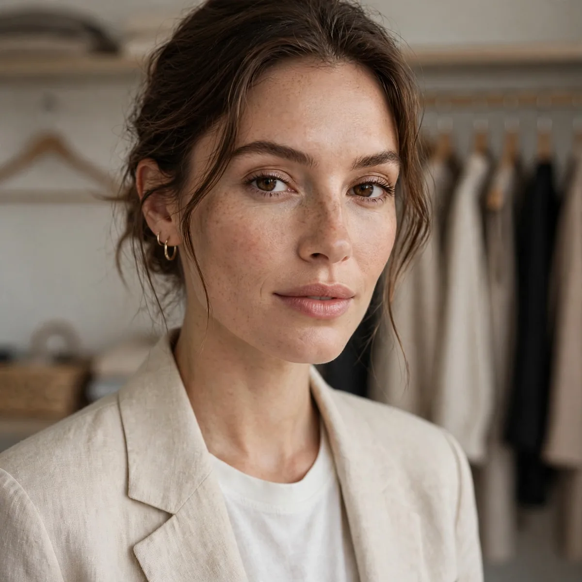 Curated minimalist closet