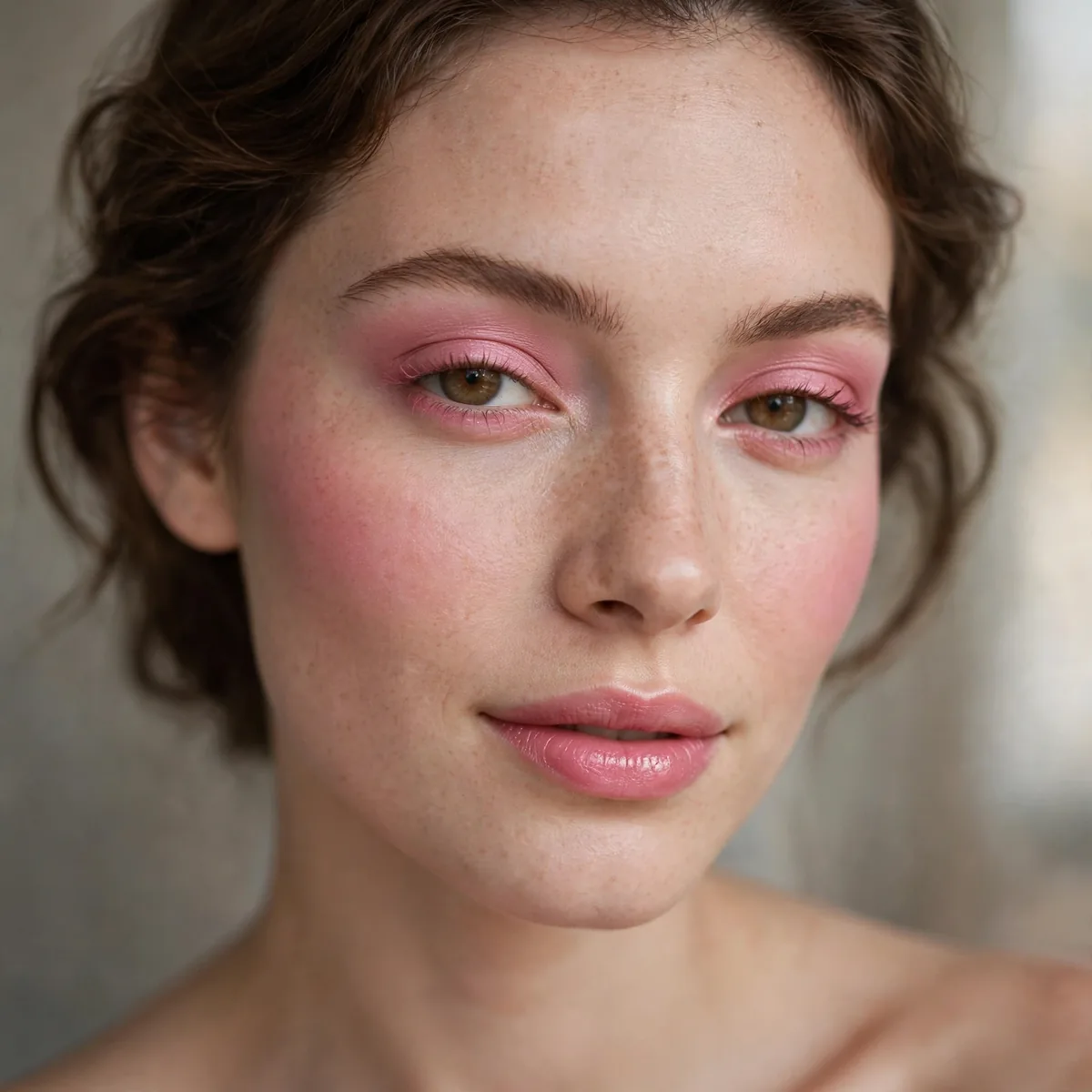 Pink monochromatic makeup look