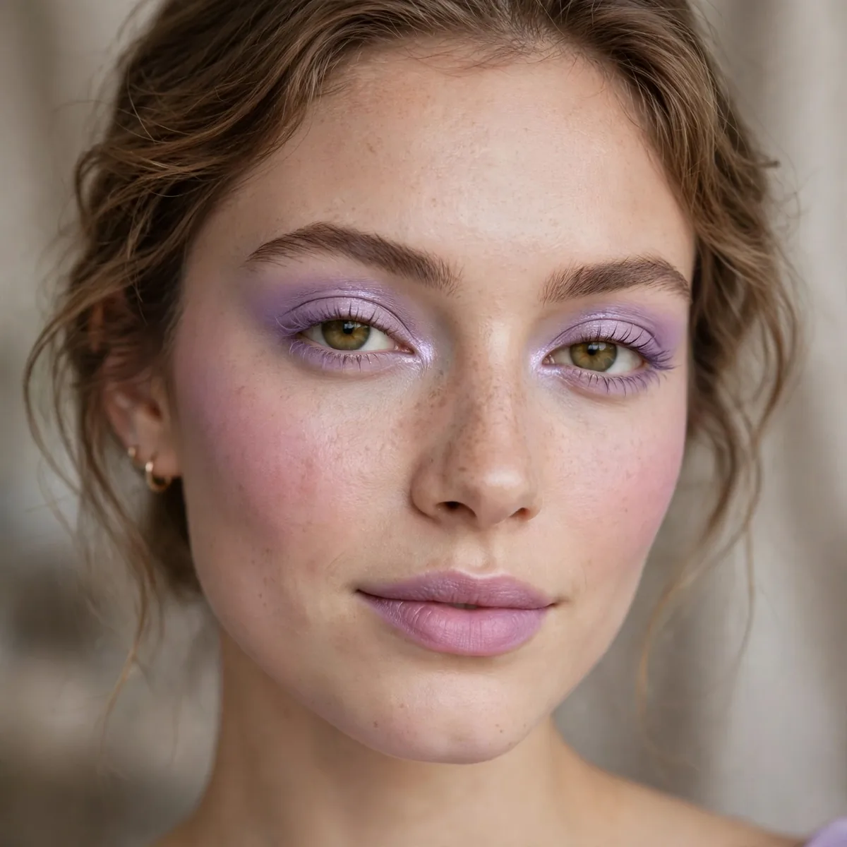 Lavender monochromatic makeup look