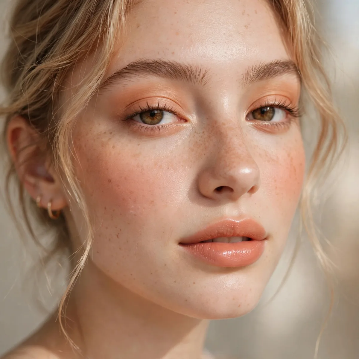 Apricot monochromatic makeup