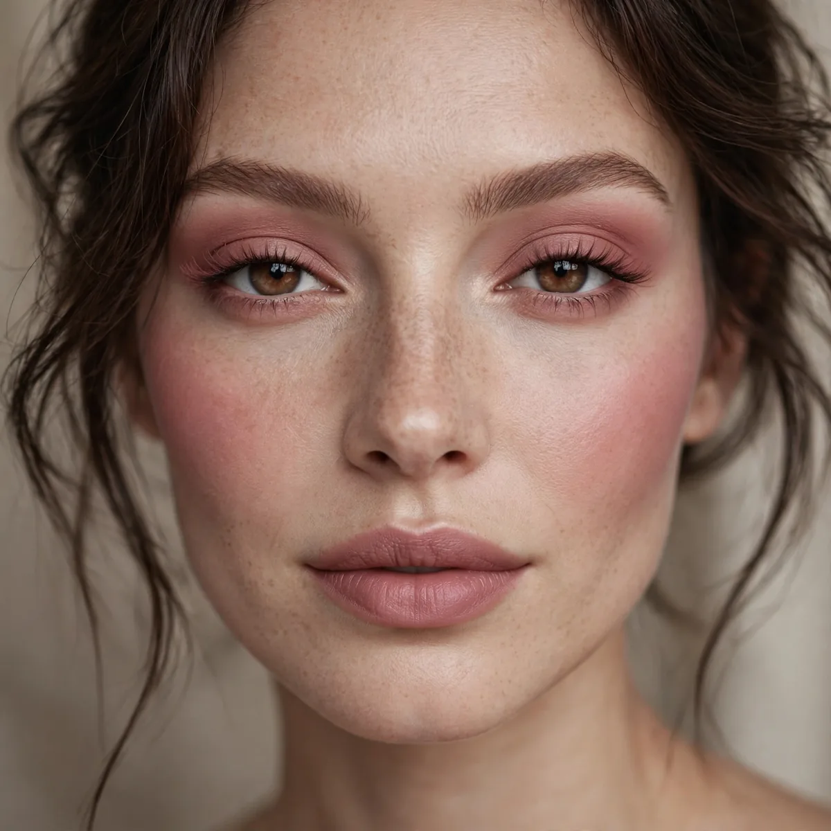 Complete monochromatic makeup look