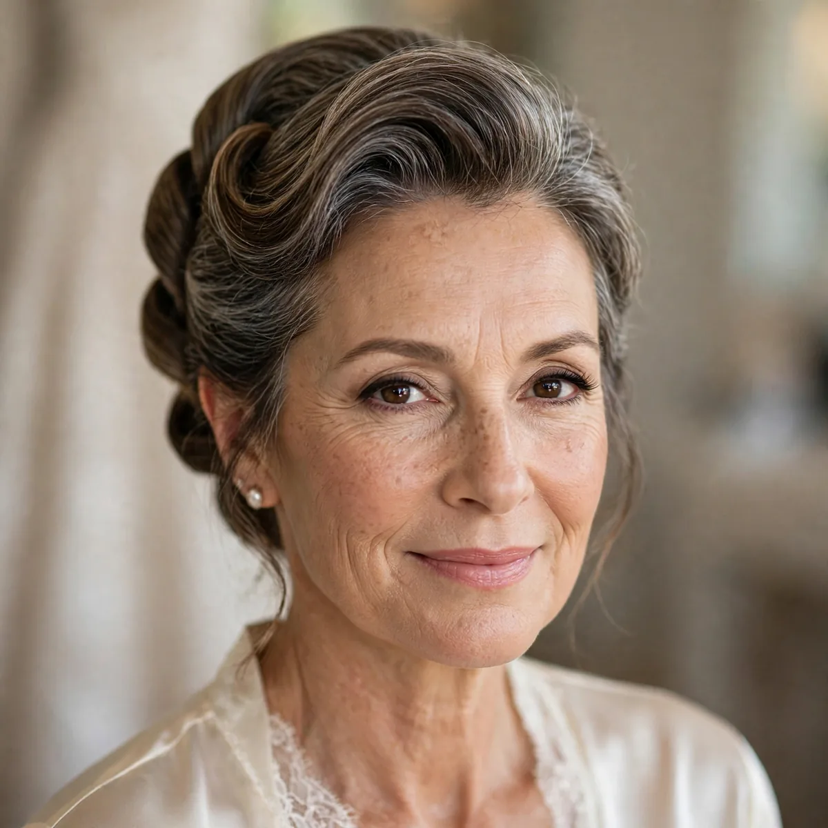 Elegant French twist for mother of the bride