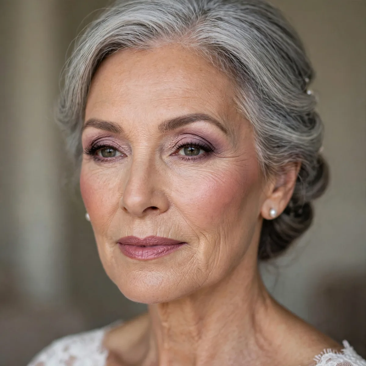 Elegant mauve makeup tones