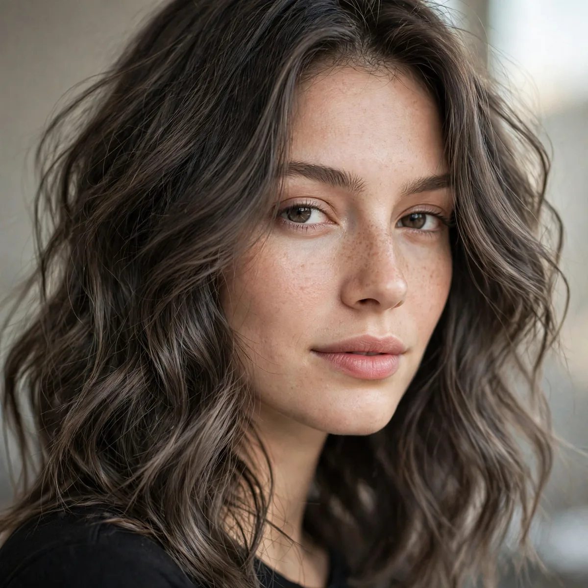 Dark mushroom bronde hair color