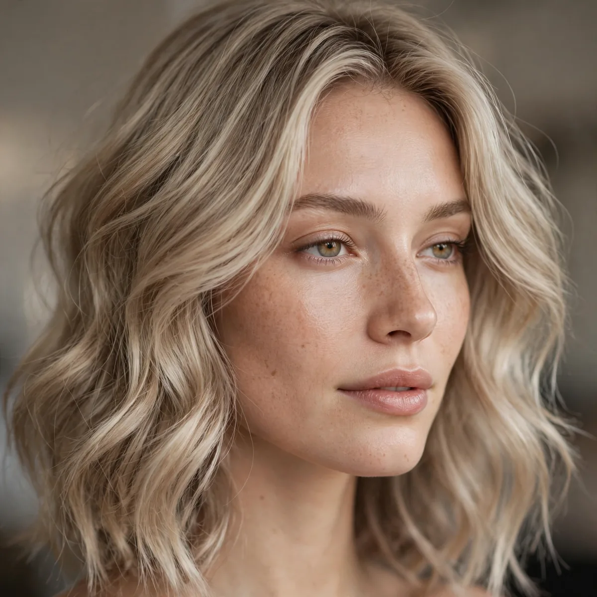 Light mushroom blonde hair