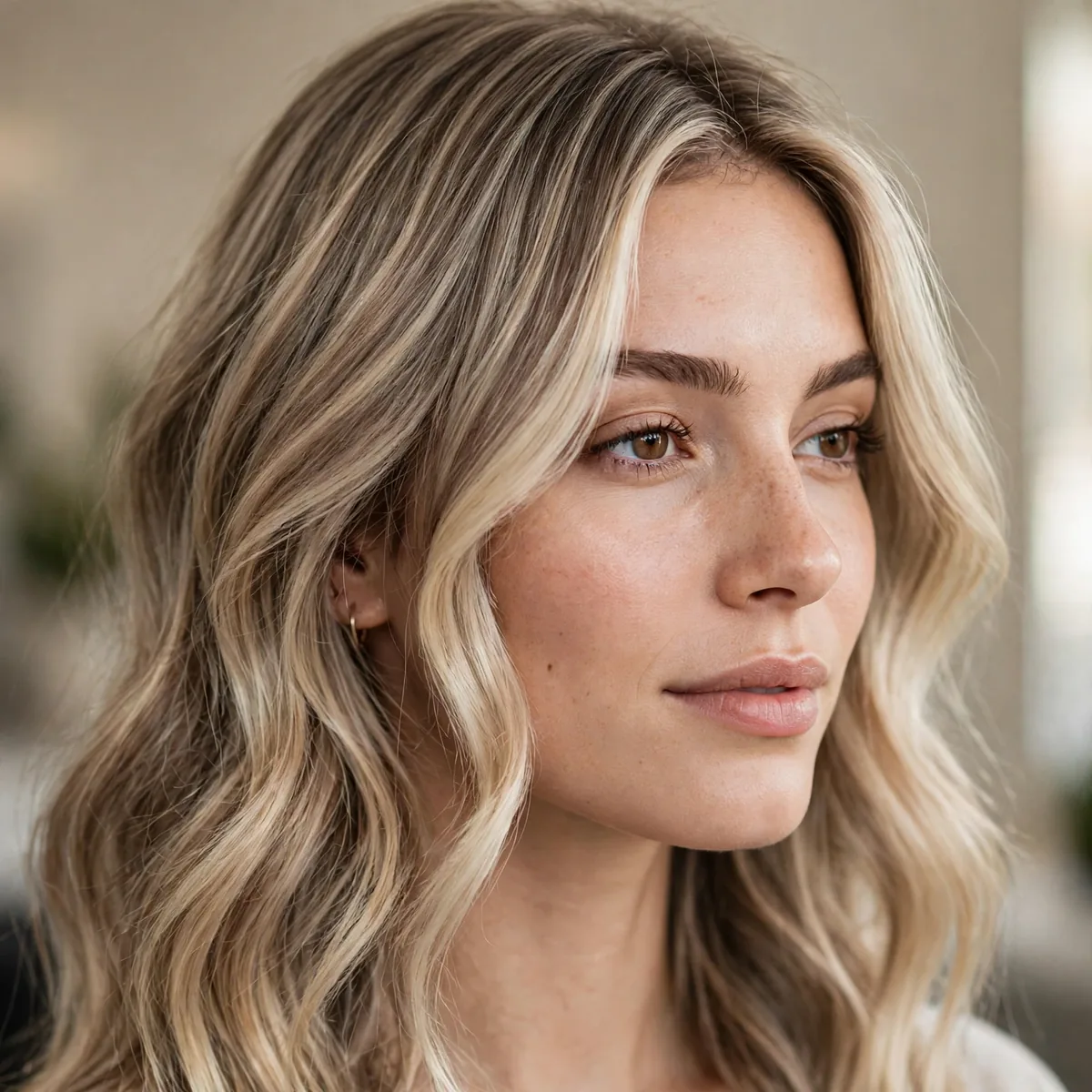Mushroom blonde money piece