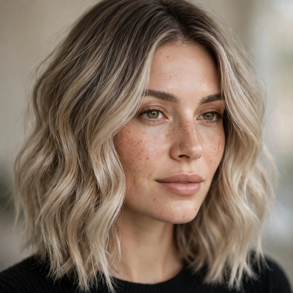 Mushroom blonde ombre hair