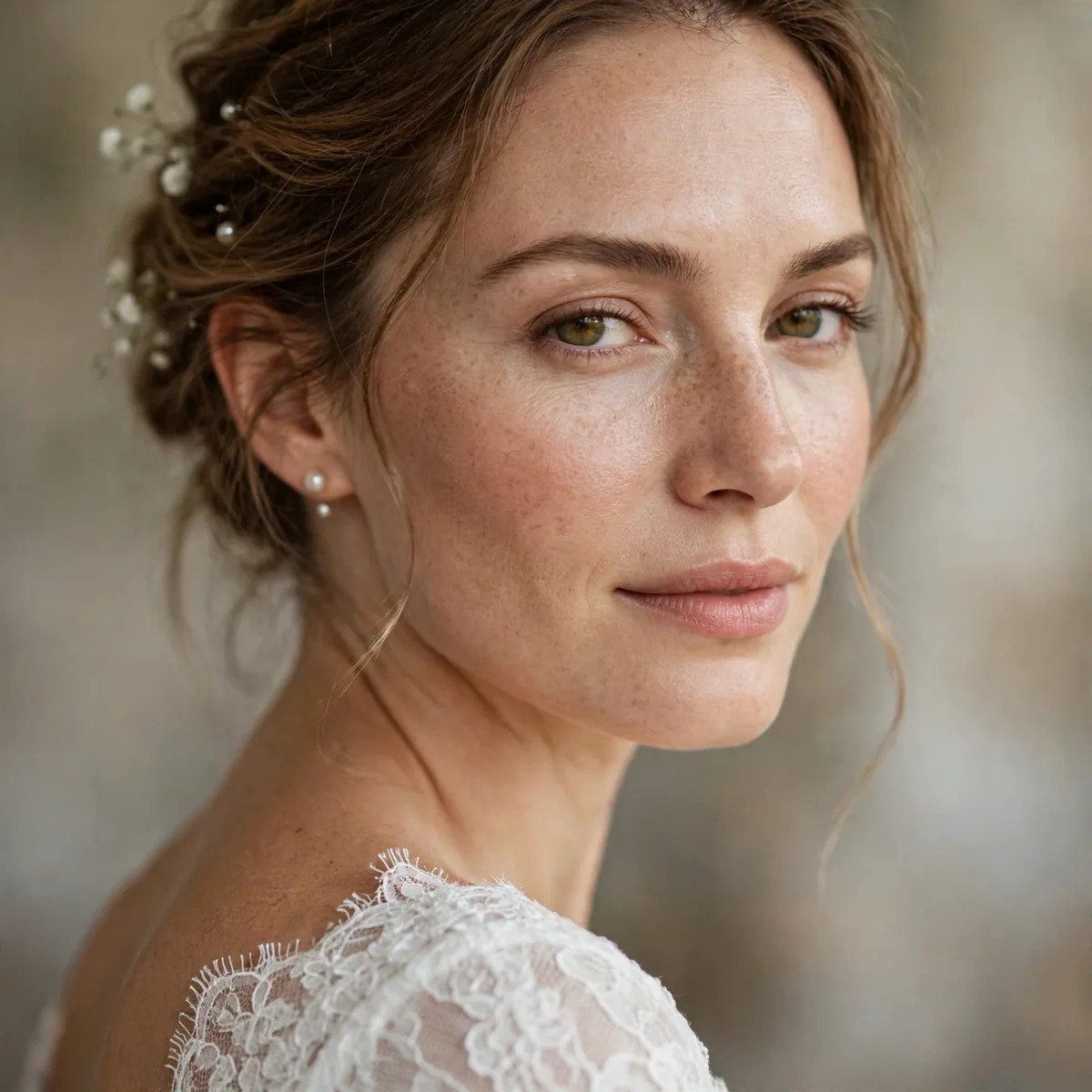 Flawless natural bridal skin