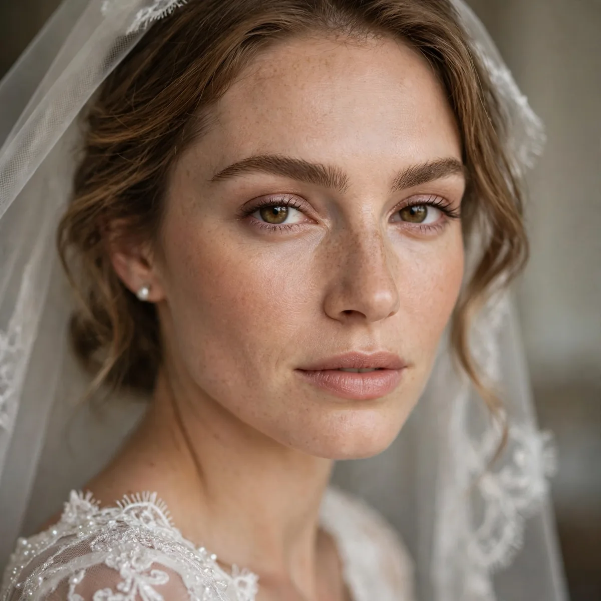 Natural fluffy brows bridal