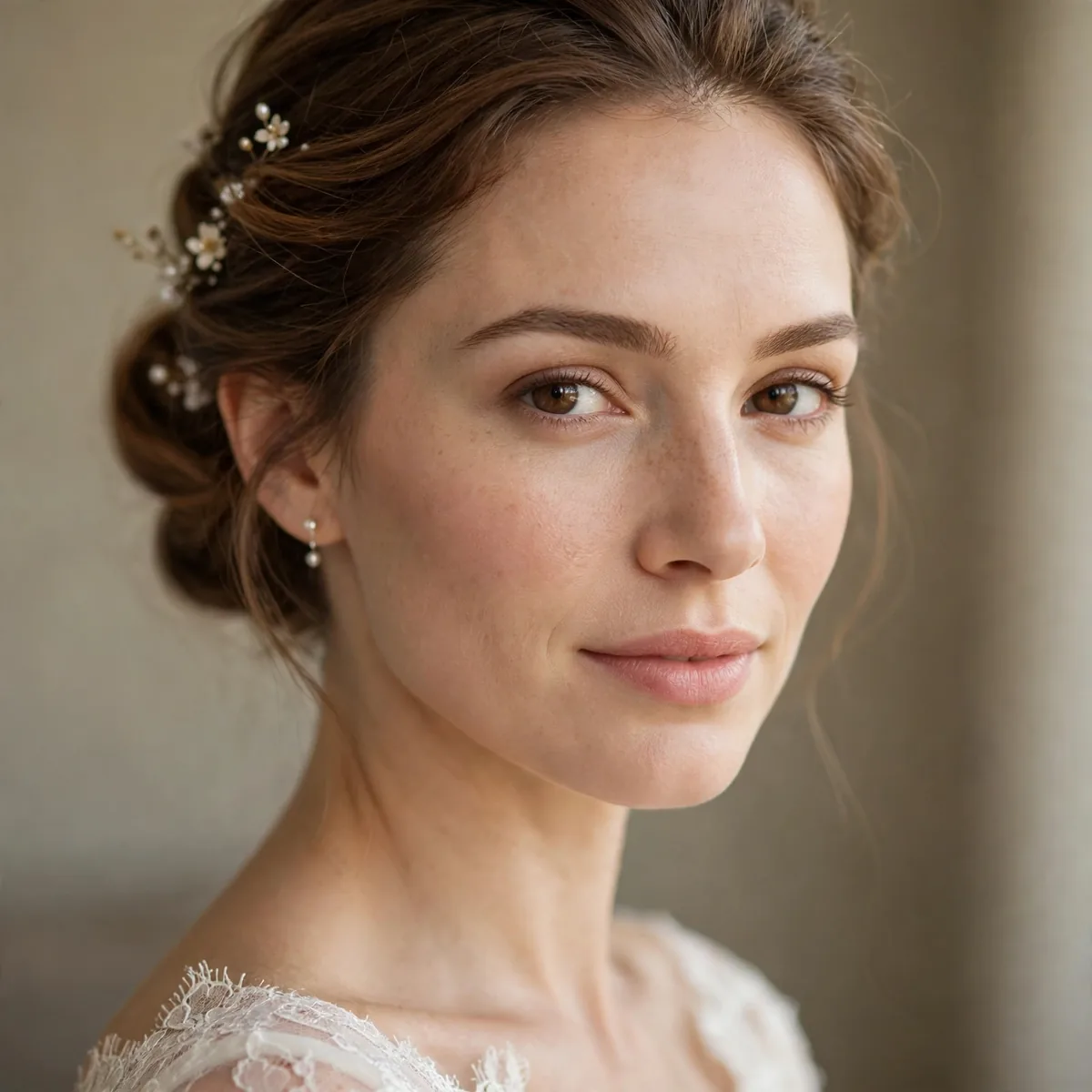 Soft natural contour bridal