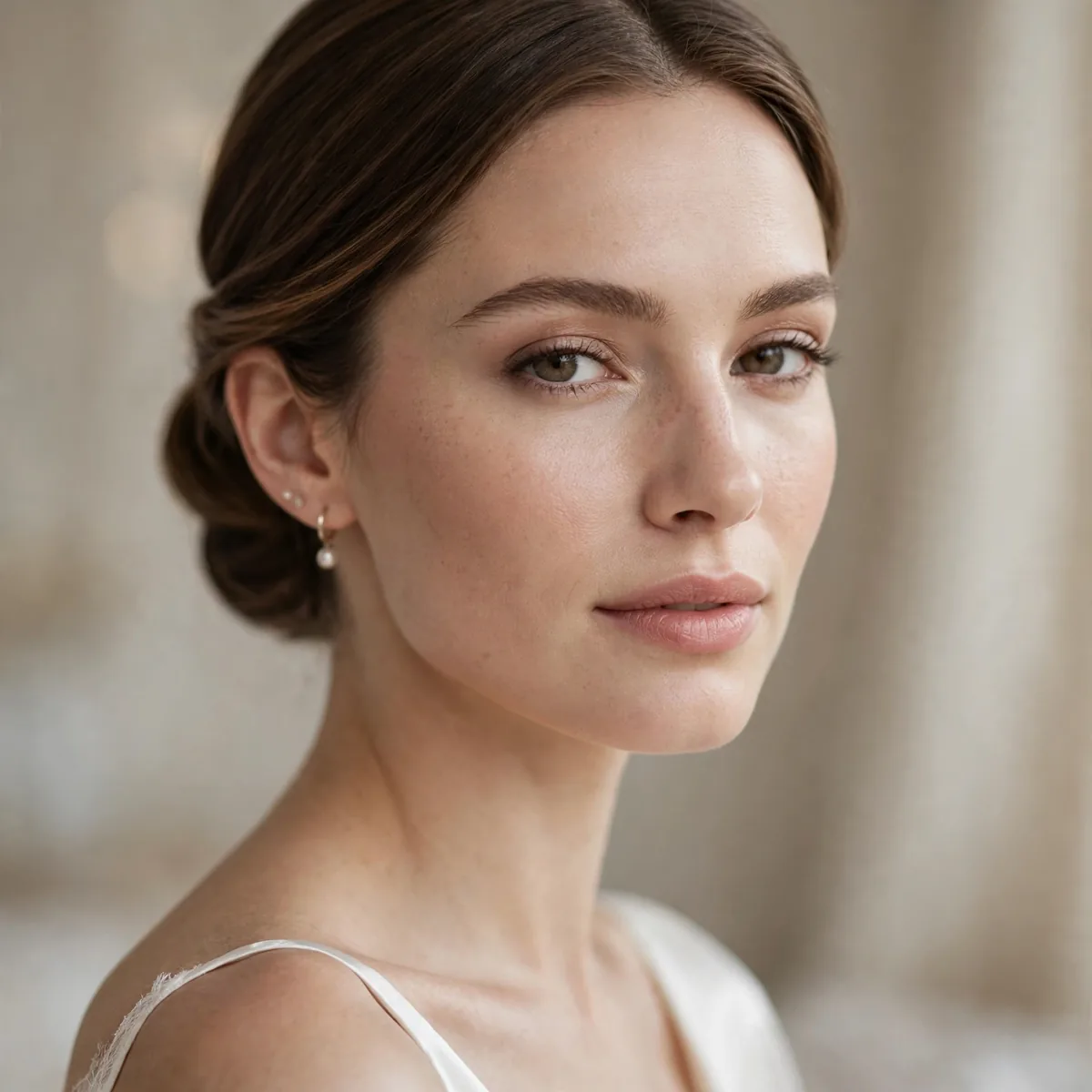 Minimalist bridal glam balance