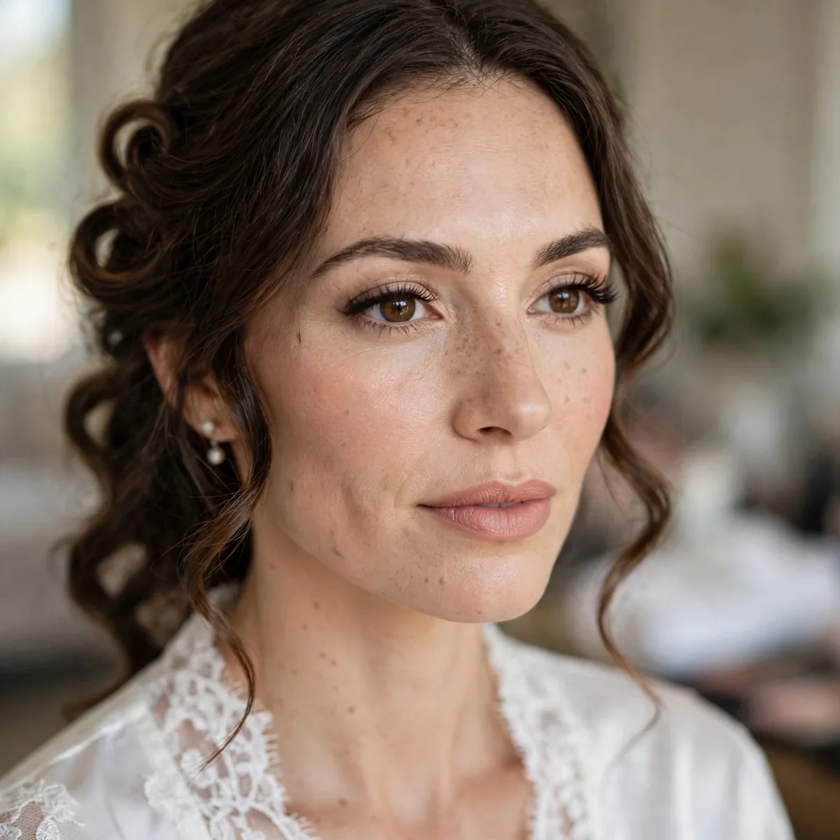 Bridal makeup trial daylight