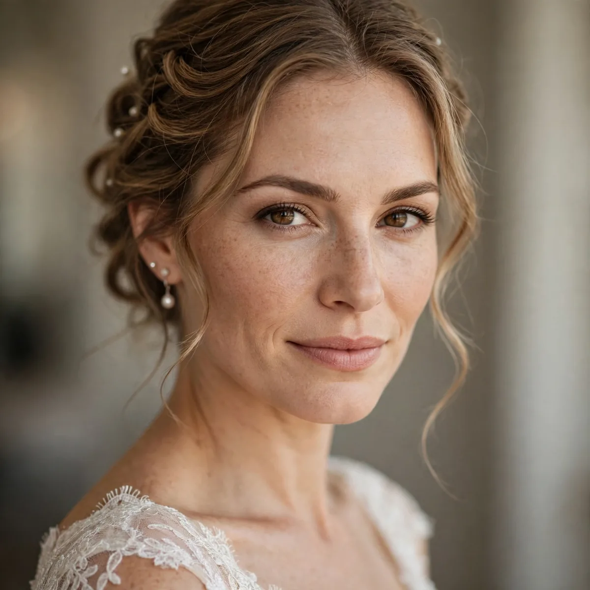Confident natural bride