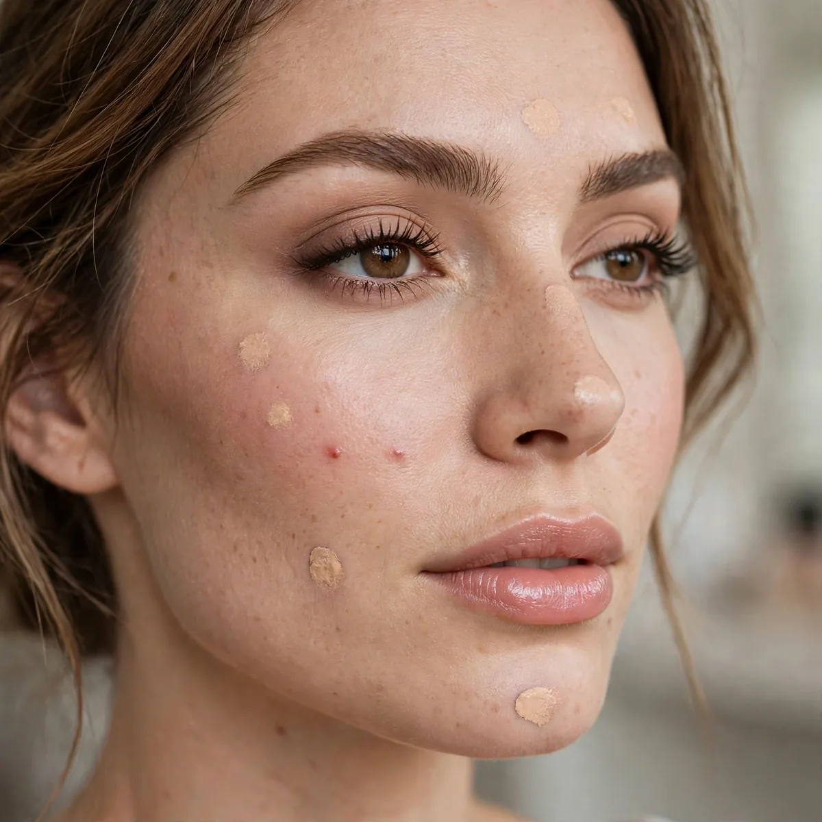 Concealer applied only on blemishes