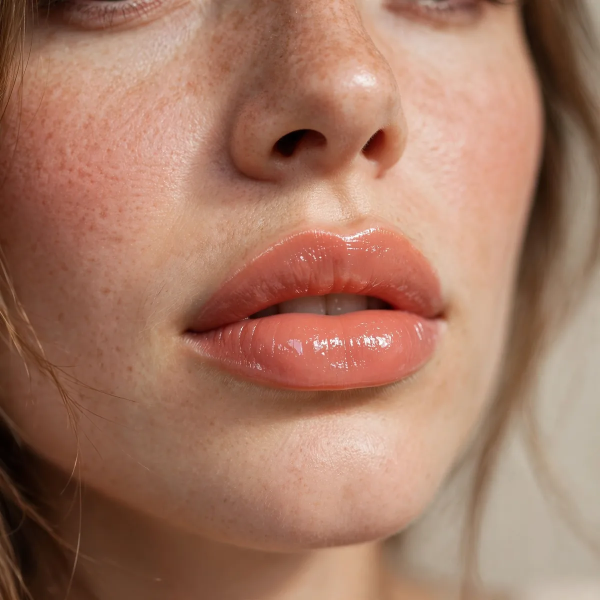 Peachy lip gloss