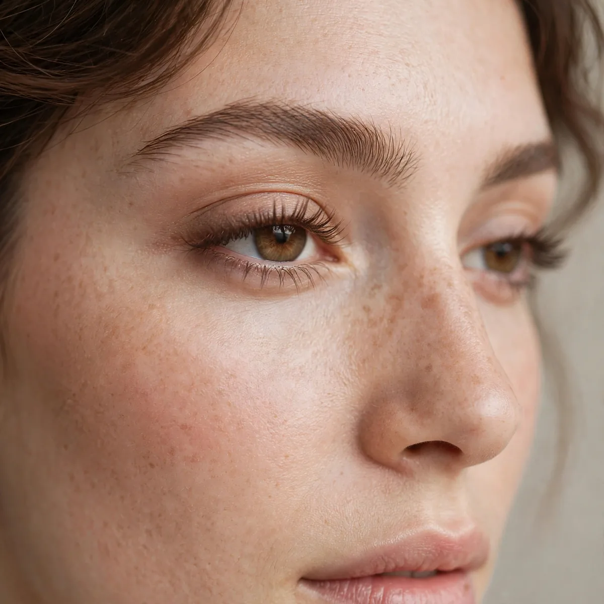 Soft brown mascara natural lashes