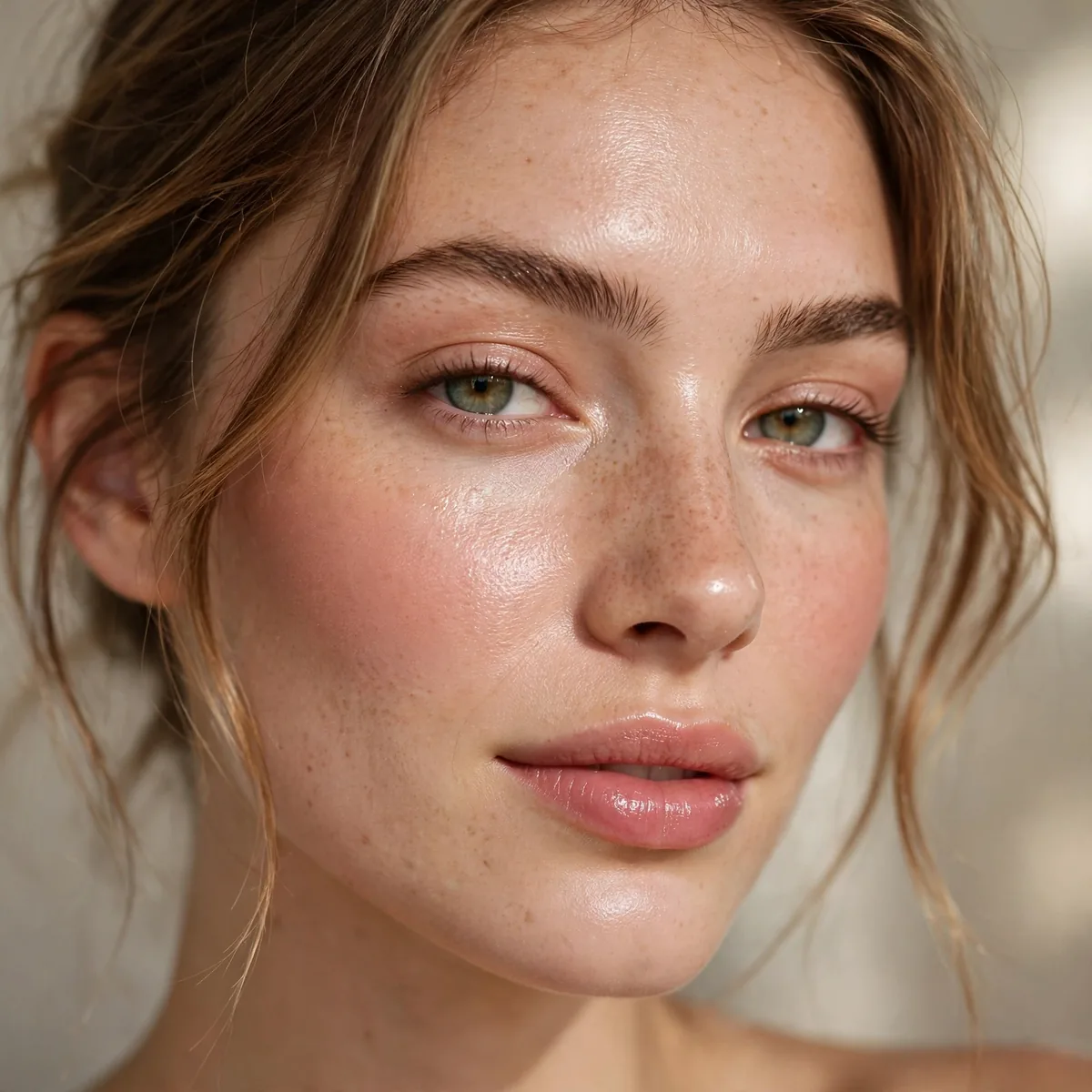 Fresh glowy weekend makeup
