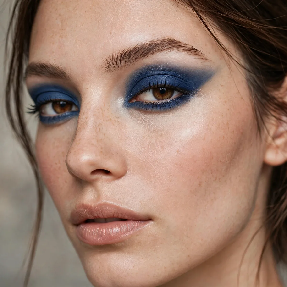 Ink blue outer V eyeshadow