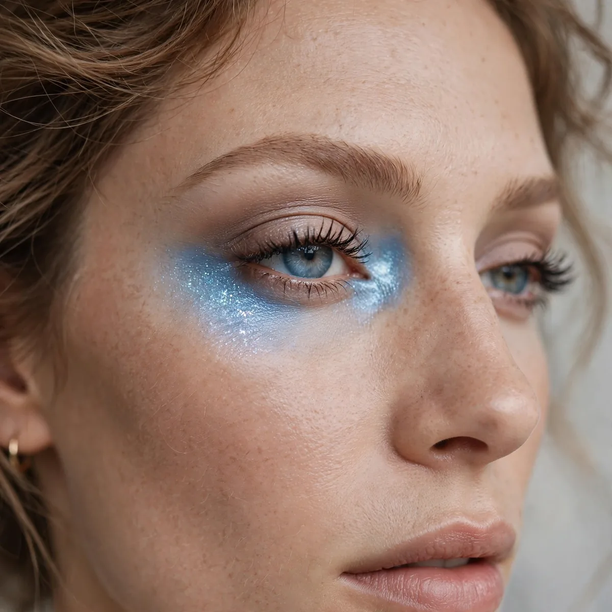Icy blue inner corner highlight