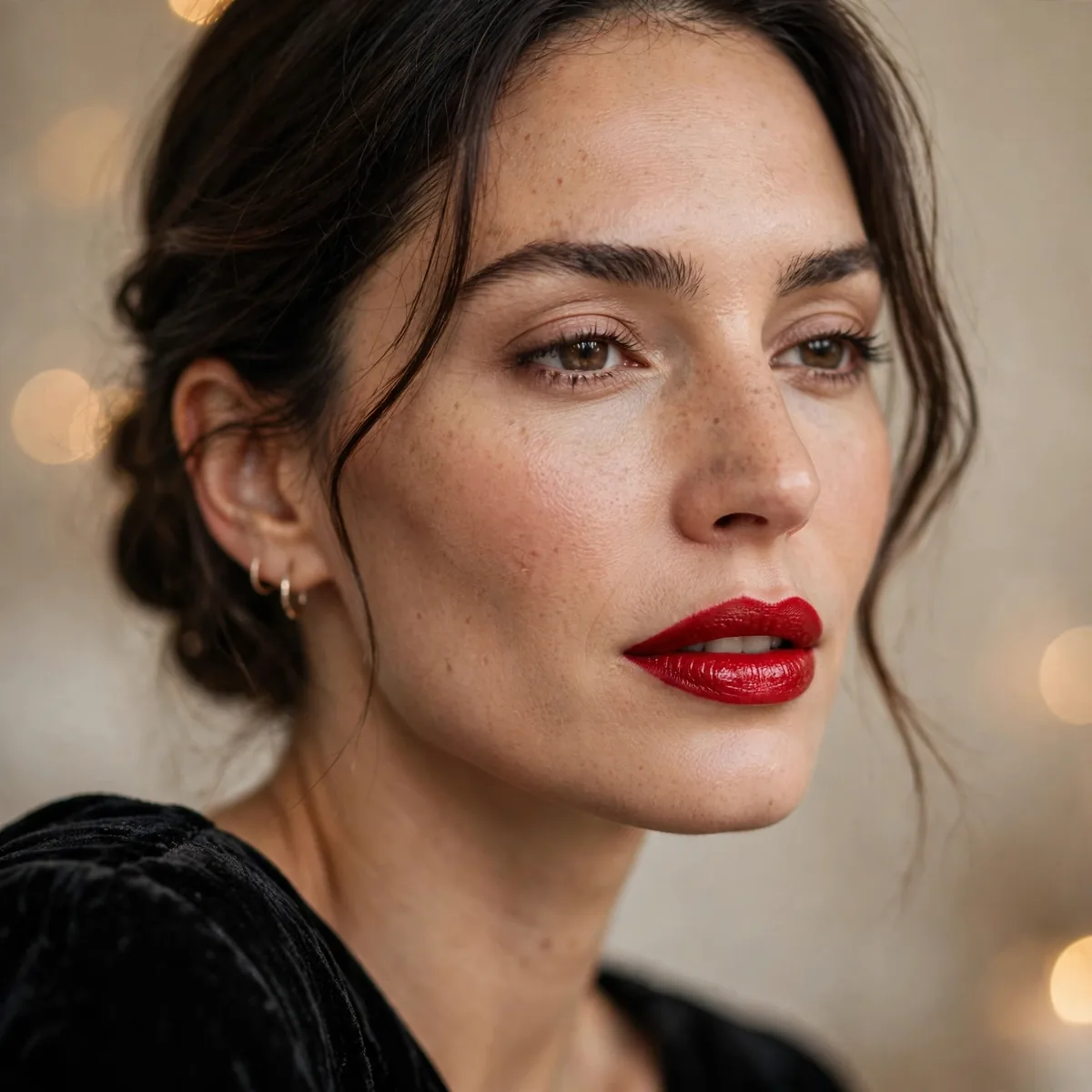 Red lipstick for NYE midnight kiss