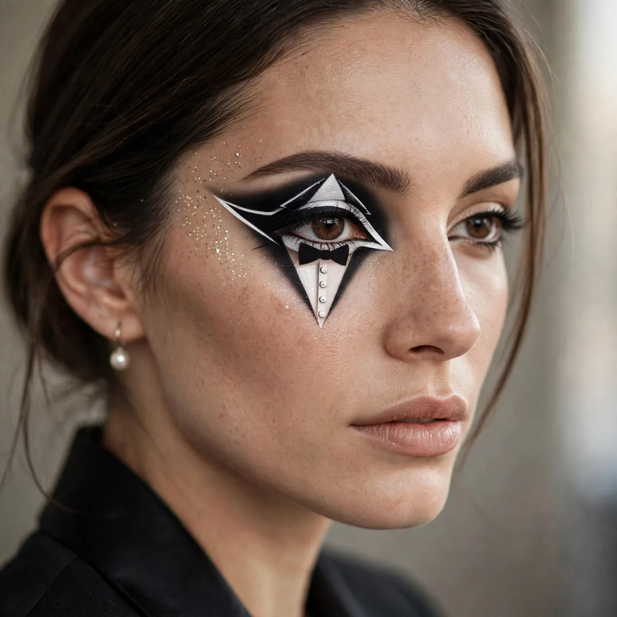 Black and white graphic eye NYE