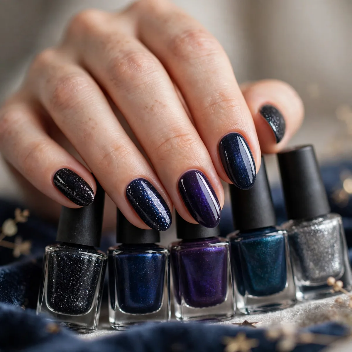 Curated NYE nail polish collection