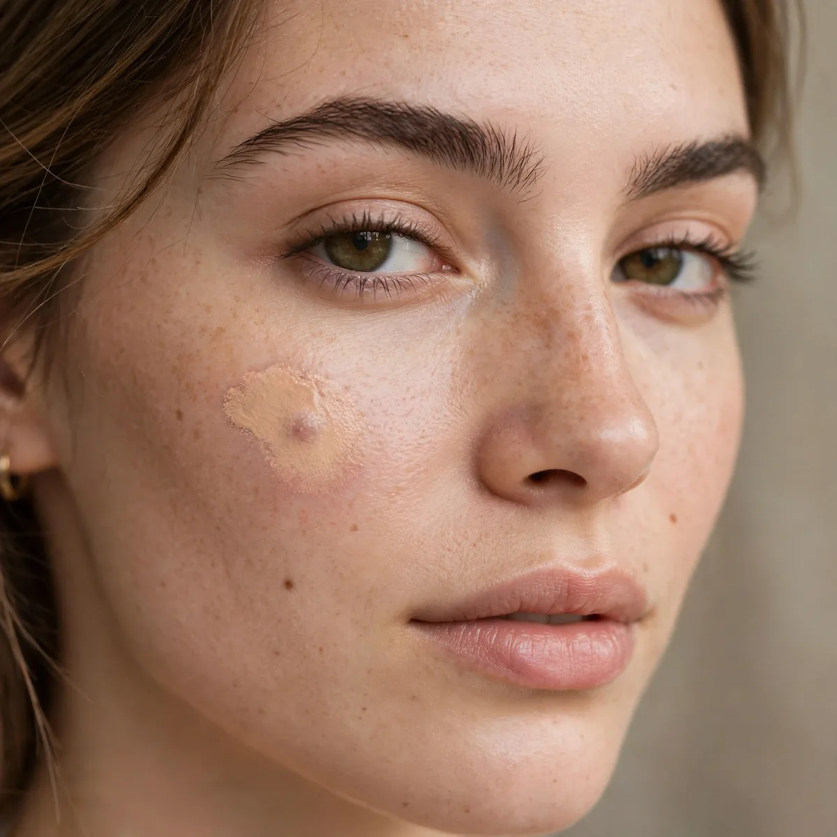 Spot concealing no-makeup look