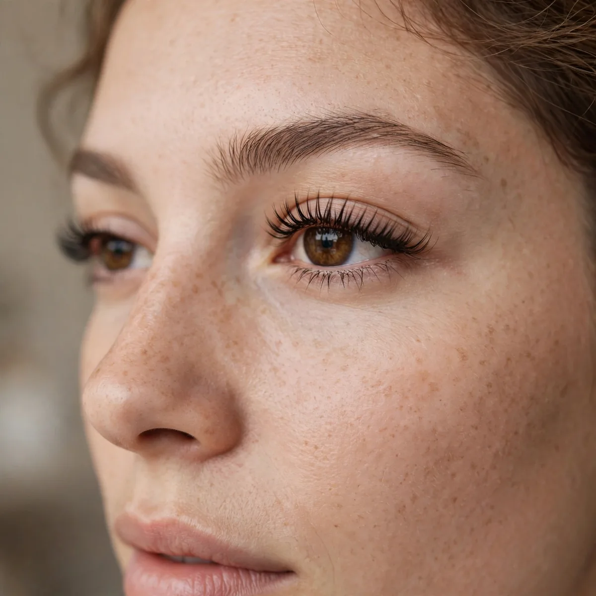 Tightlined lashes no-makeup look