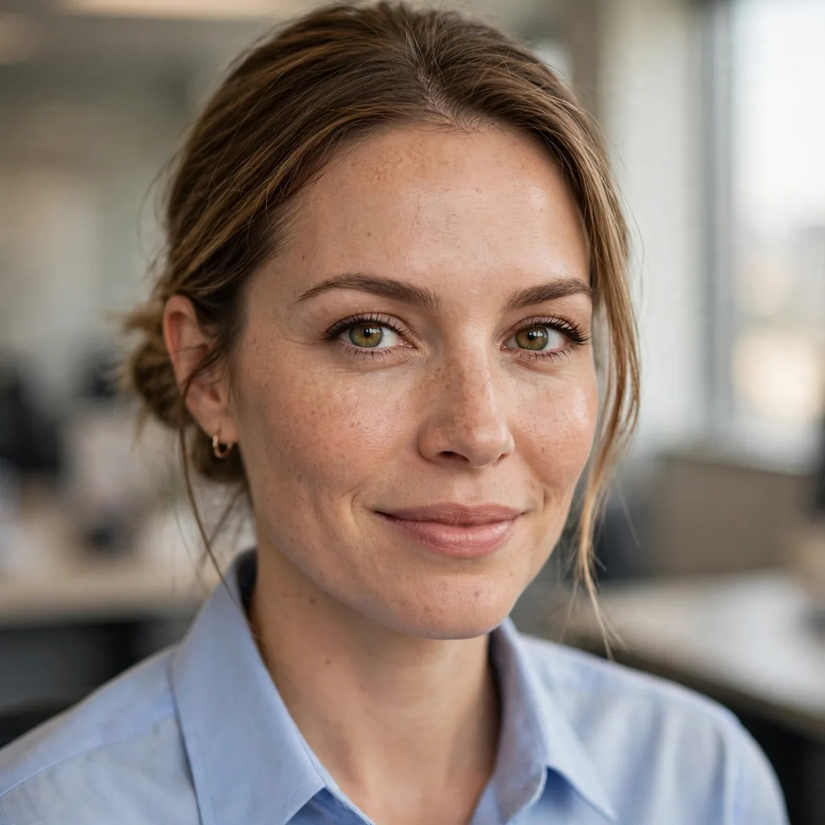 Office appropriate no-makeup look