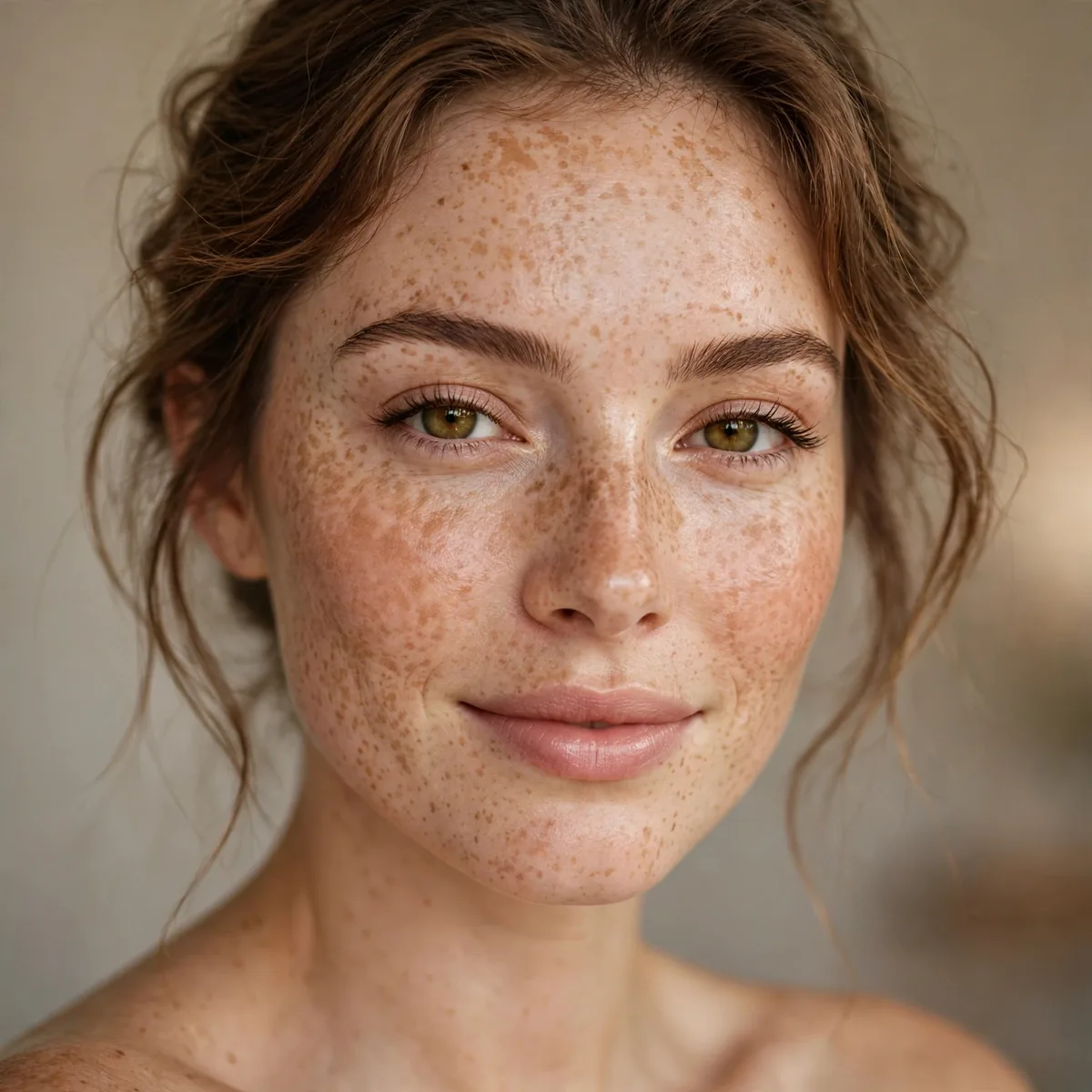 Embracing freckles natural makeup