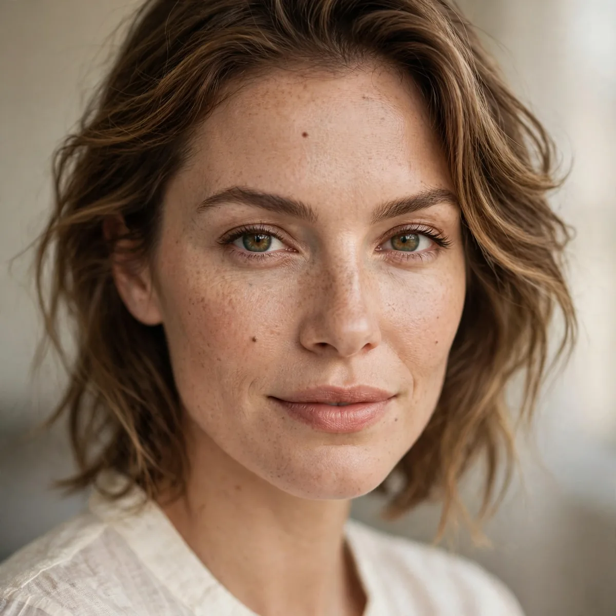 Confident natural no-makeup look