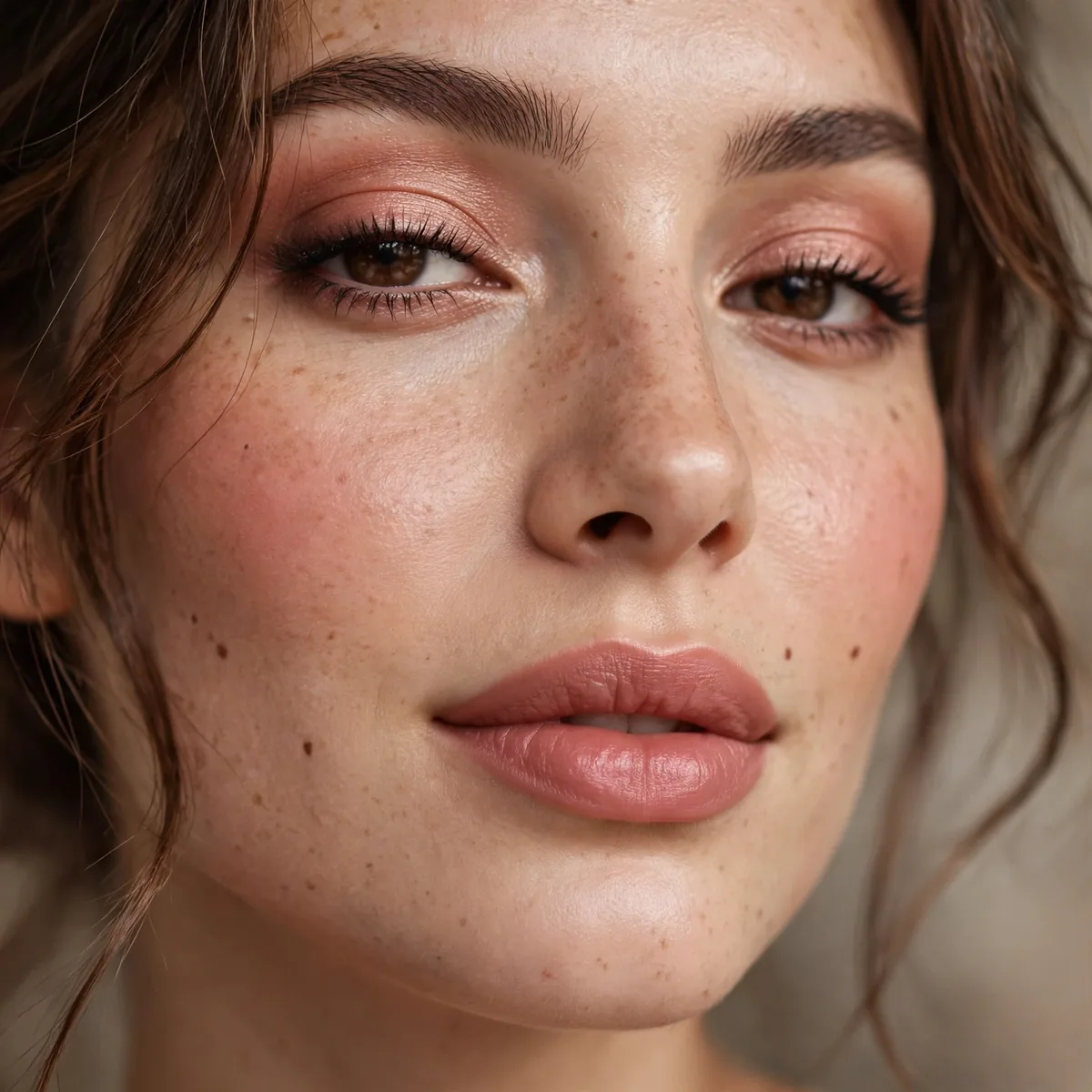 Rosy nude lipstick universal shade