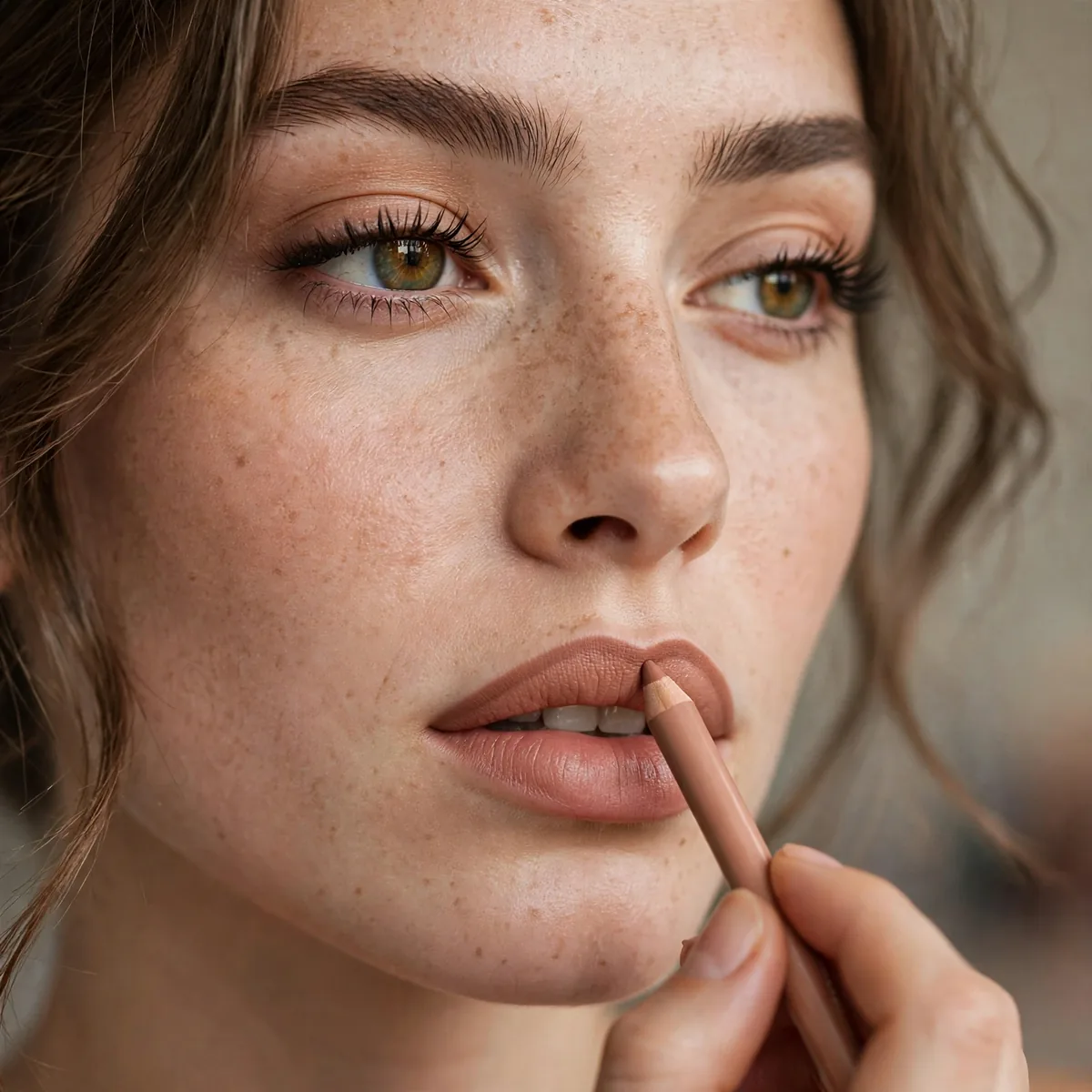 Nude lip liner trick
