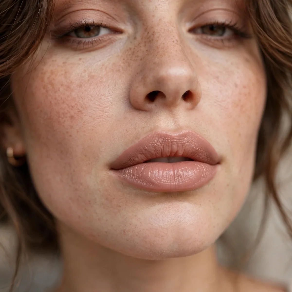 Satin nude lipstick comfortable