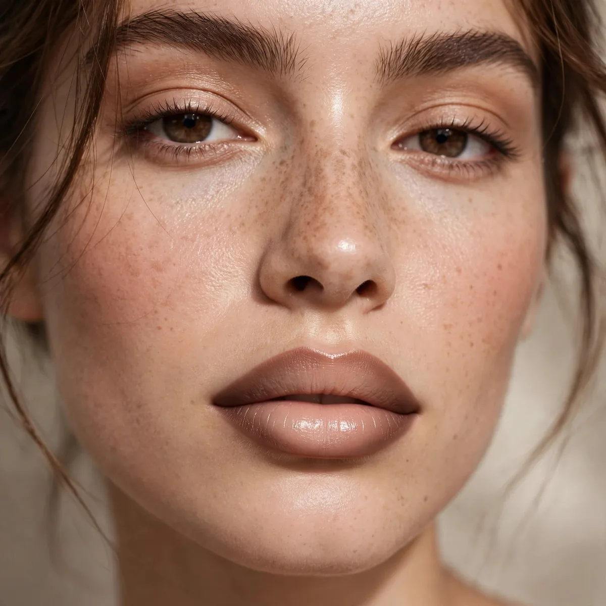 Nude ombre lip effect