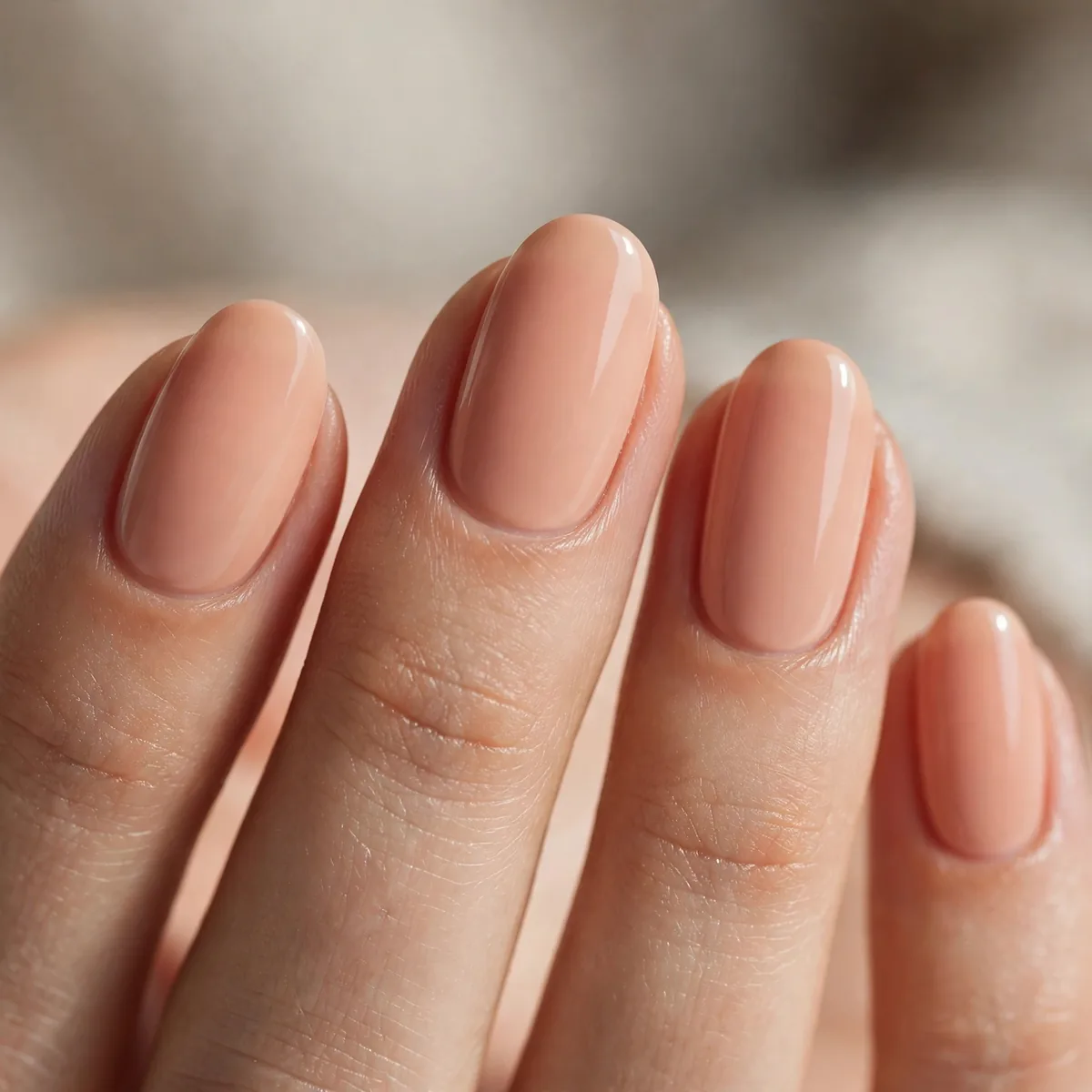 Peachy nude nail polish