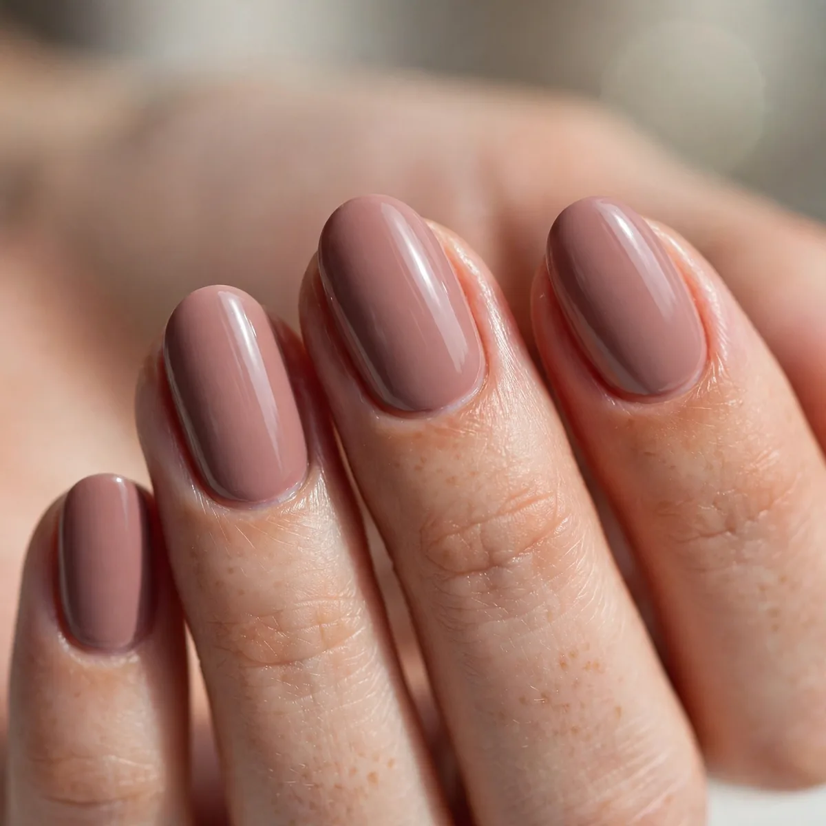 Mauve nude nail polish