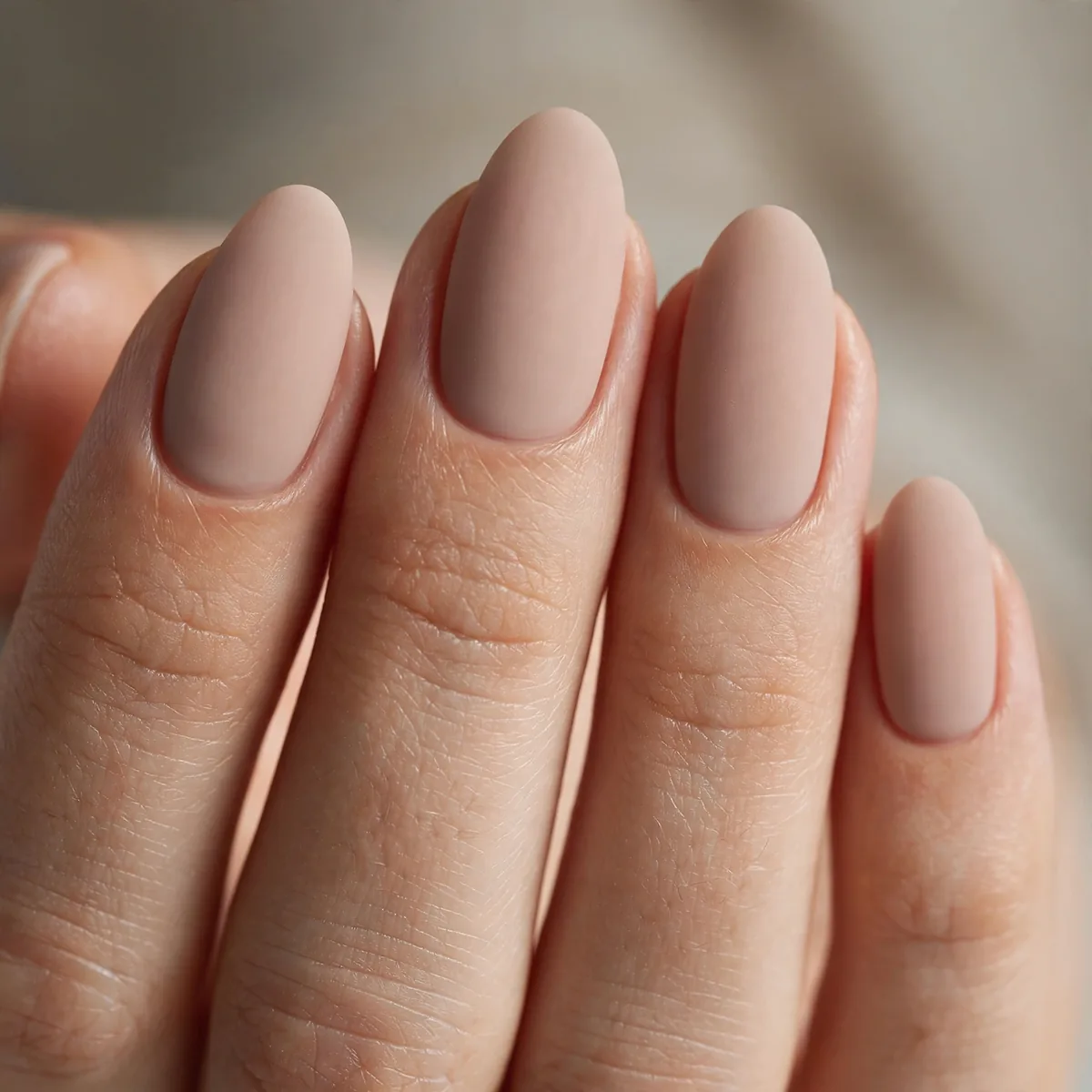 Matte nude nail polish